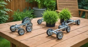 Przewodnik po akcesoriach do mebli ogrodowych — kółka, nóżki, łączniki