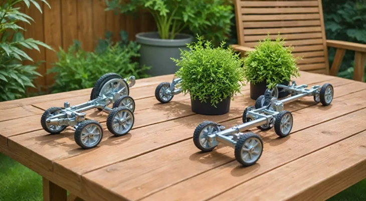 Przewodnik po akcesoriach do mebli ogrodowych — kółka, nóżki, łączniki